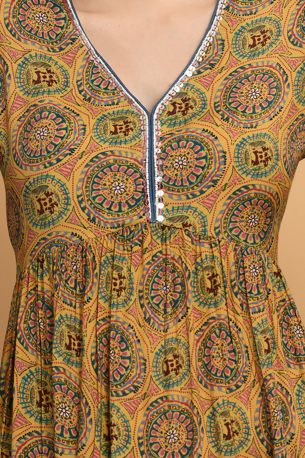 Mustard Kurta Set