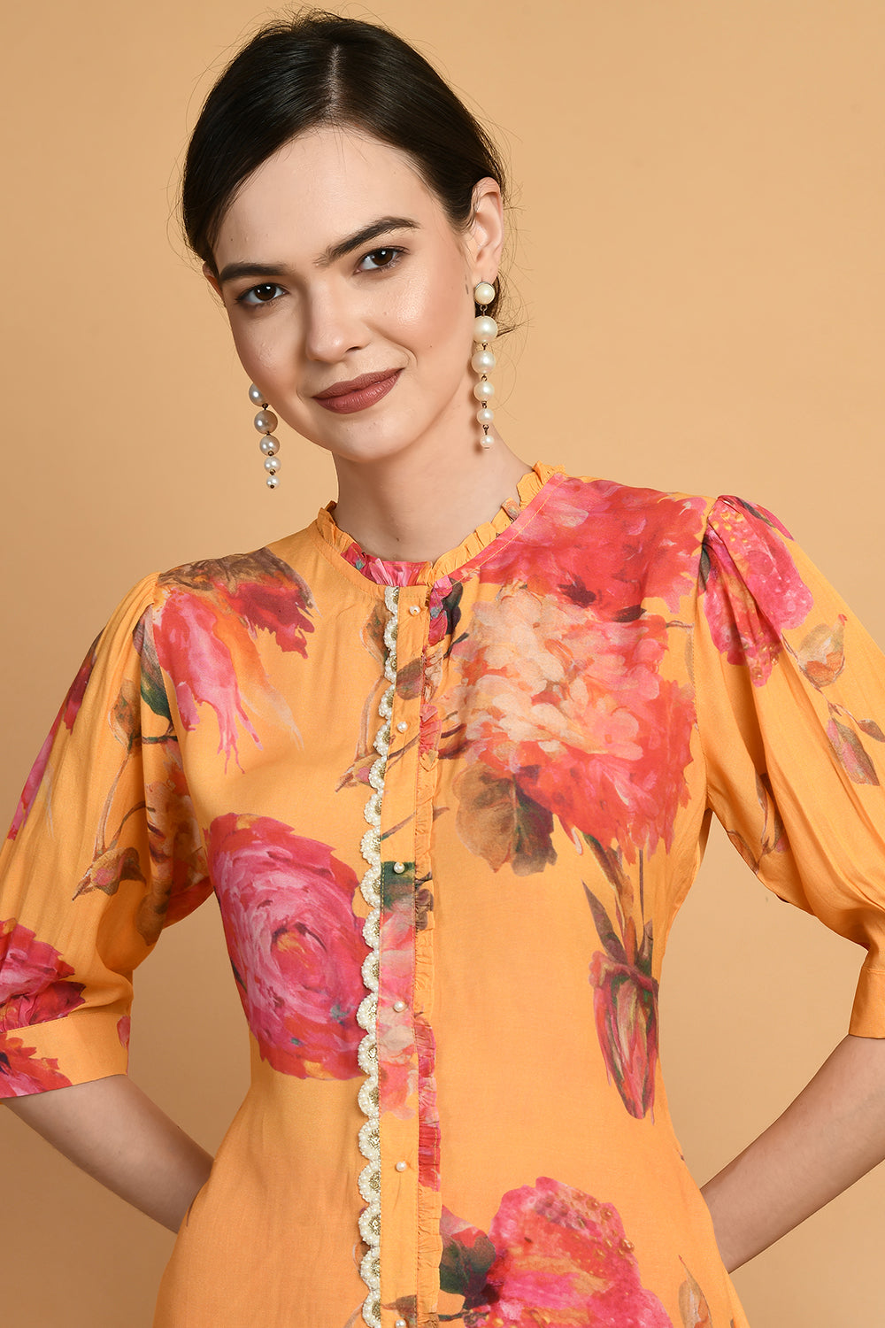 Mustard Kurta Set