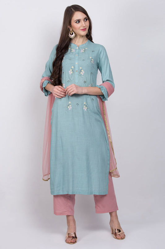Light Blue Kurta Set