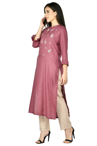 Wine Kurta Set