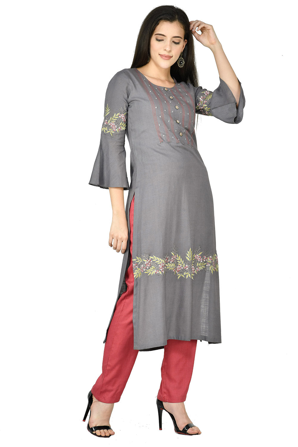 Grey Kurta Set
