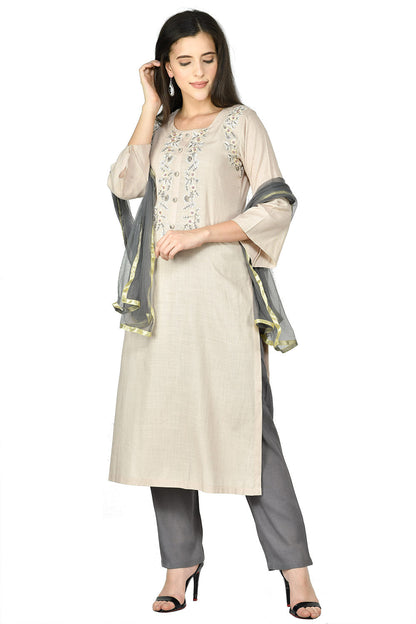 Beige Kurta Set