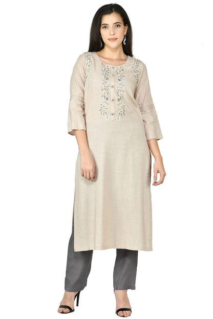 Beige Kurta Set