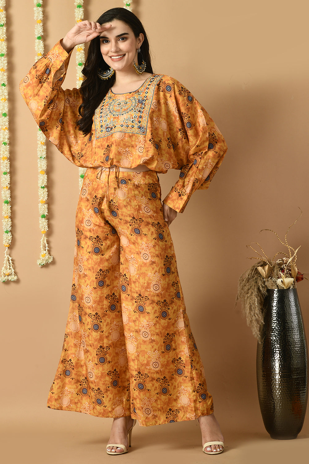 Mustard Kurta Set