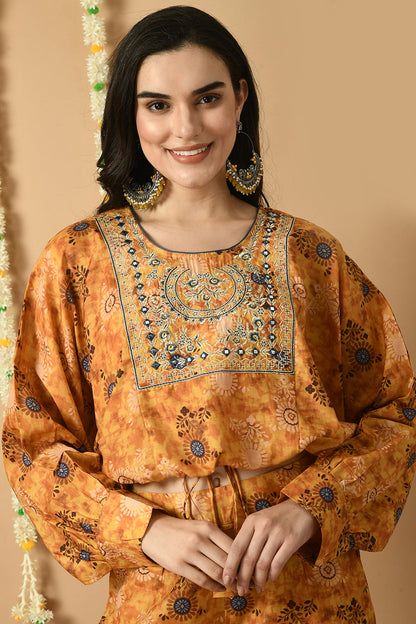 Mustard Kurta Set