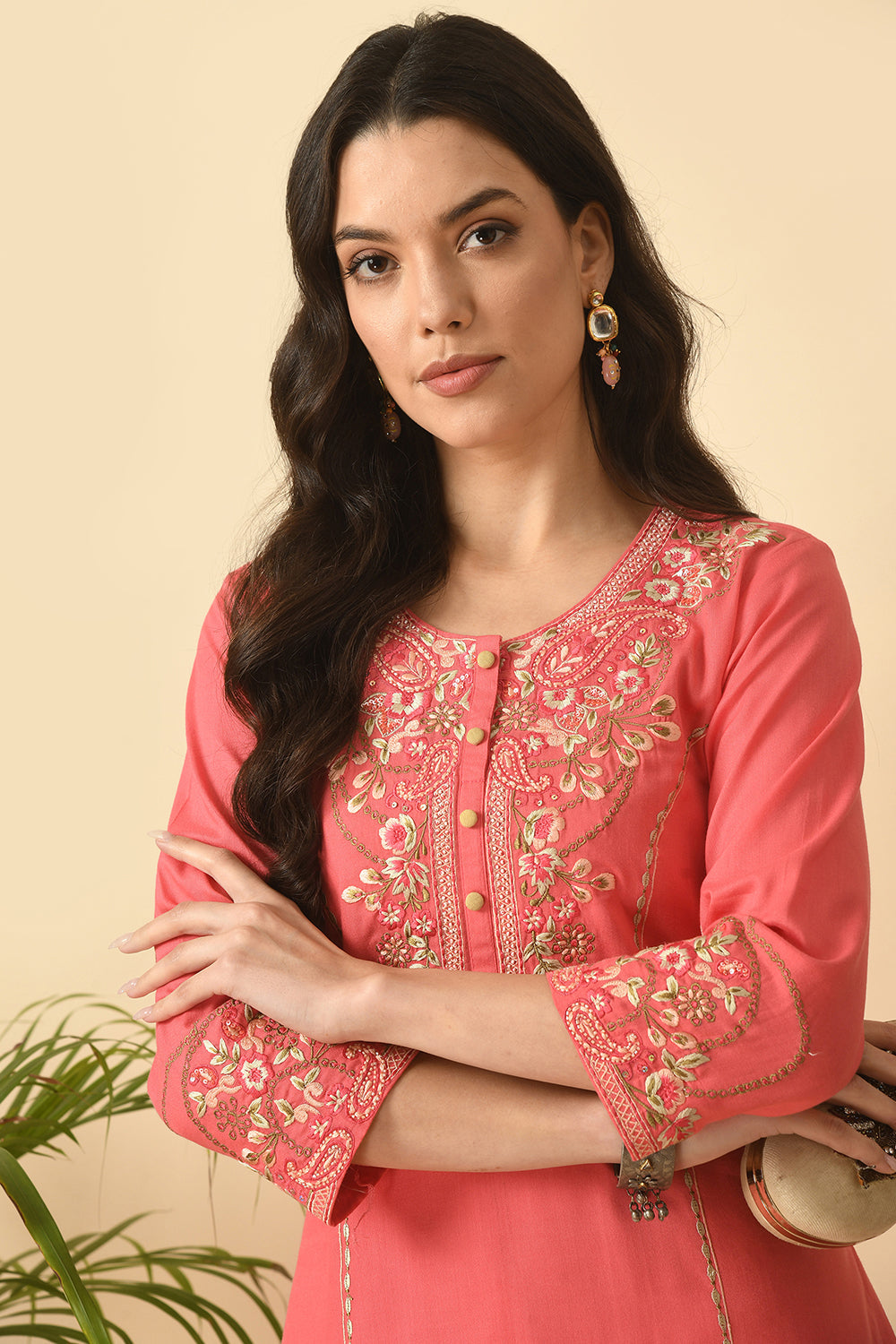 Coral Kurta Set