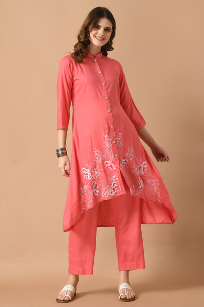 Coral Kurta Set
