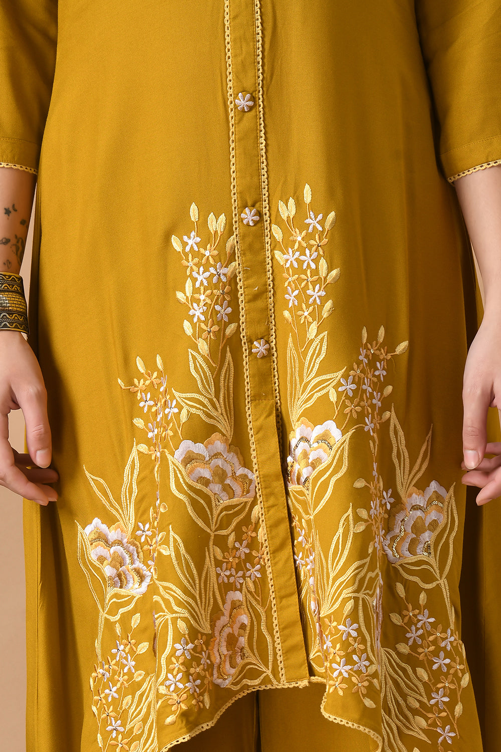 Mustard Kurta Set