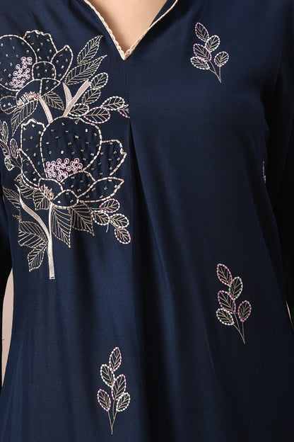 Navy Kurta Set