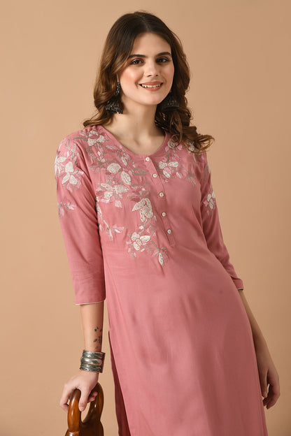 Rose Gold Kurta Set