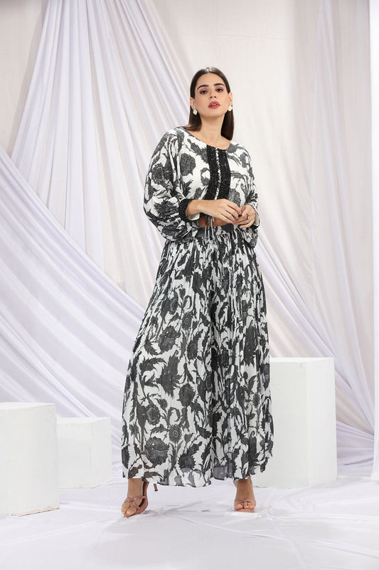Black & White Skirt set