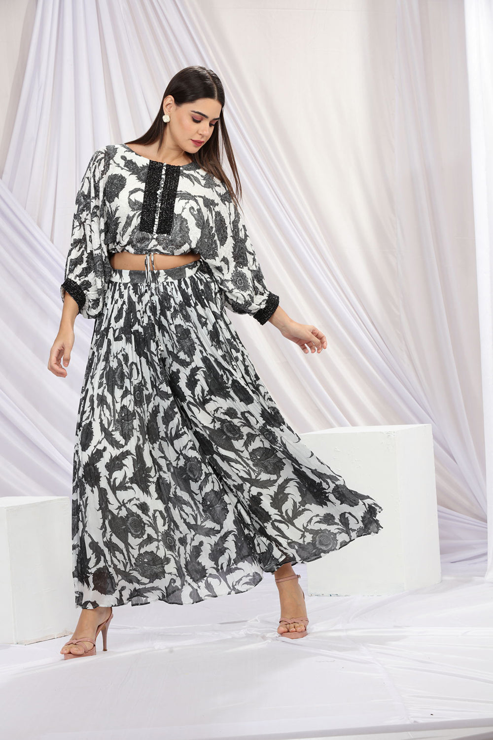 Black & White Skirt set
