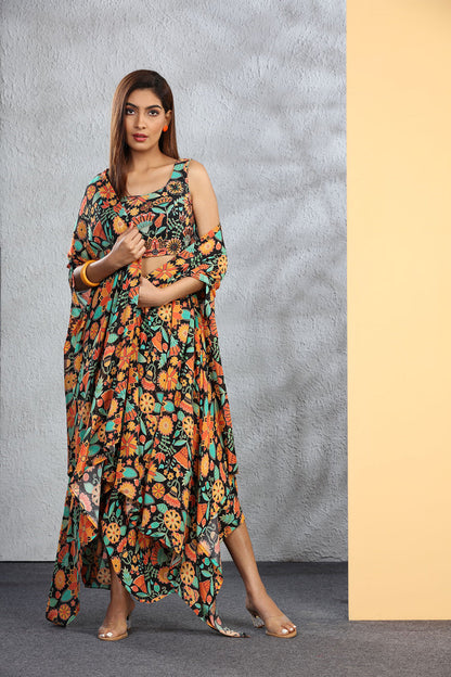 Multicolor Skirt set