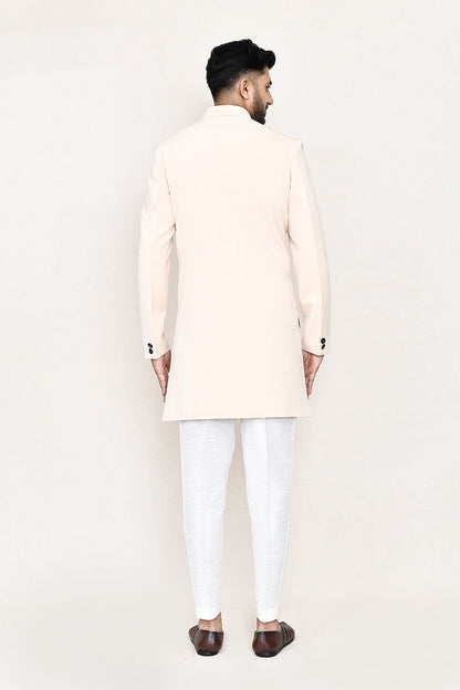 Cream Indowestern with Straight Fit Pant