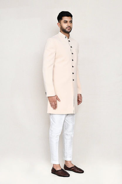 Cream Indowestern with Straight Fit Pant