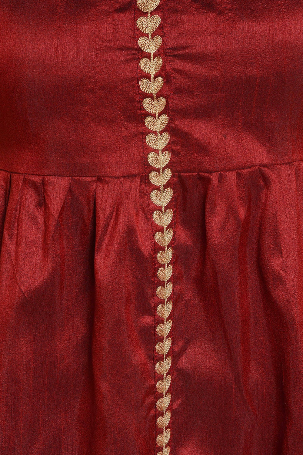 Maroon Embroidered Kurta Set
