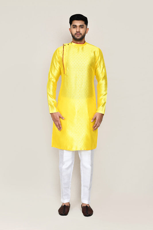 Yellow Kurta with Straight Fit Pant