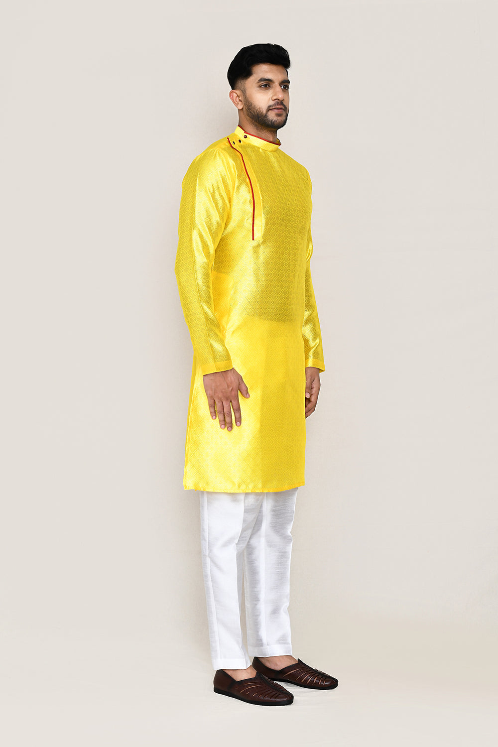 Yellow Kurta with Straight Fit Pant