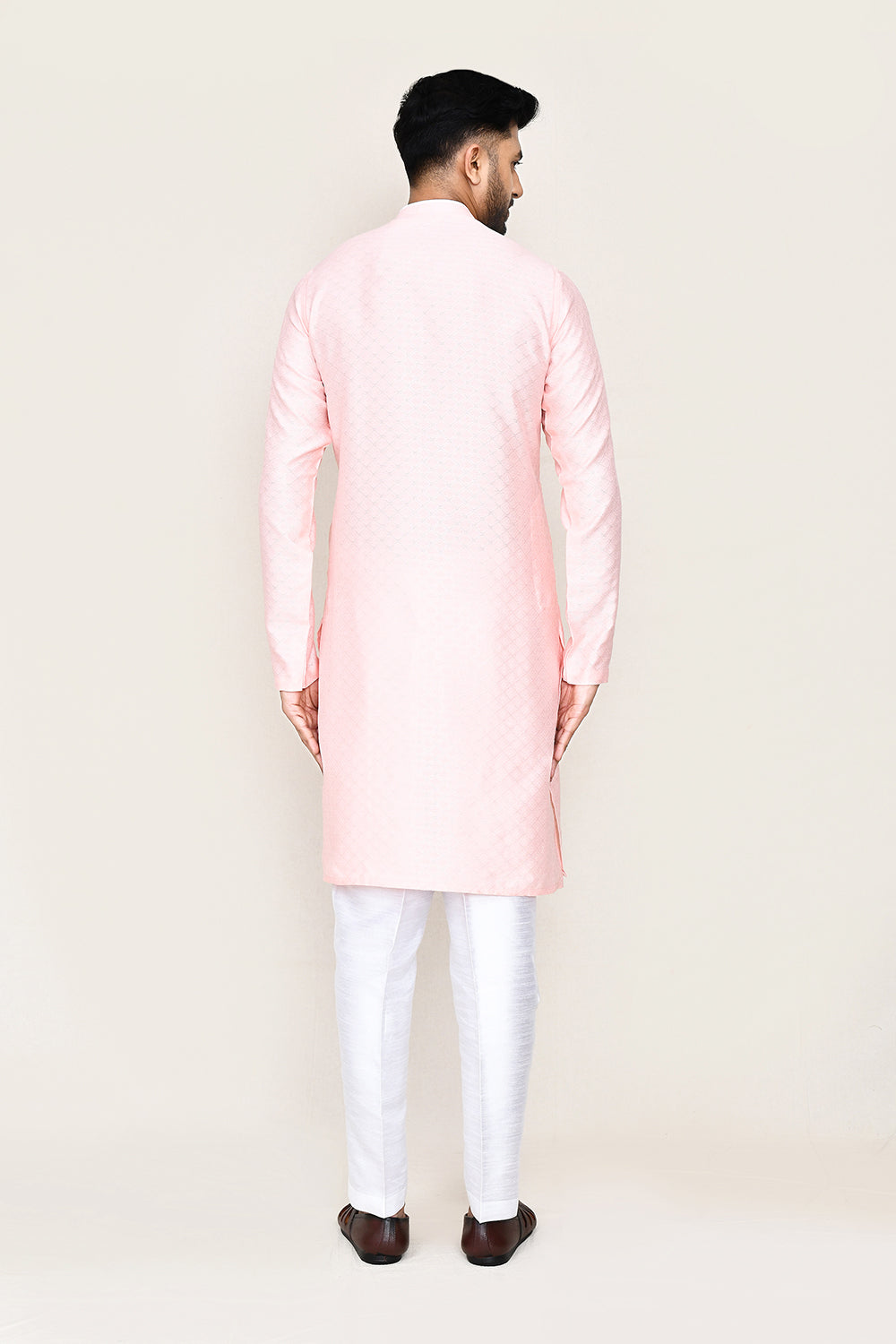 Pink Kurta with Straight Fit Pant