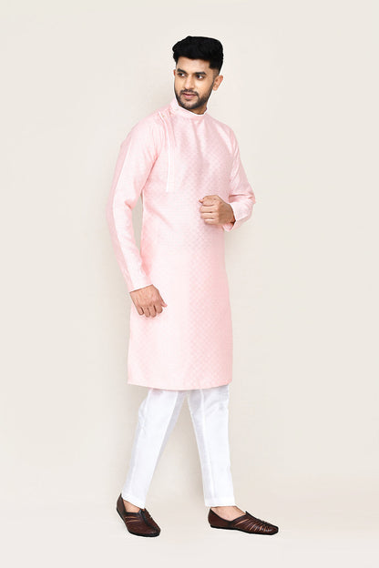 Pink Kurta with Straight Fit Pant