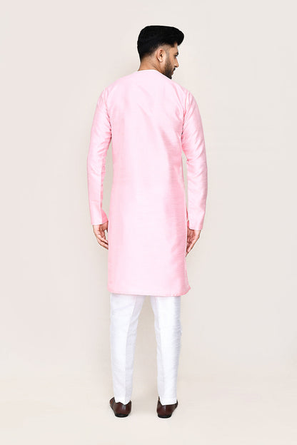 Pink Kurta with Straight Fit Pant