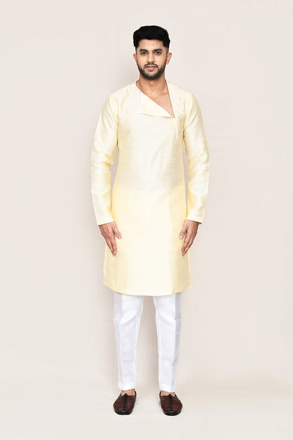 Light Beige Kurta with Straight Fit Pant