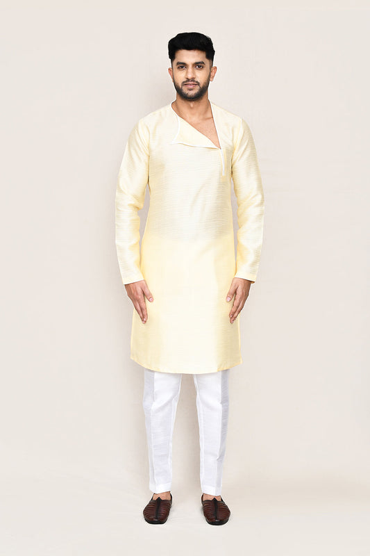 Light Beige Kurta with Straight Fit Pant