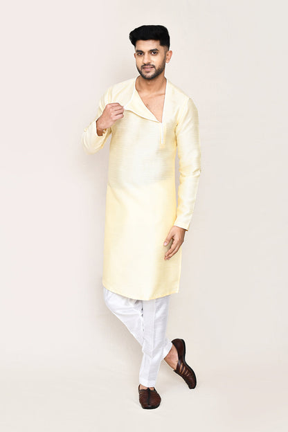Light Beige Kurta with Straight Fit Pant