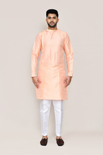 Peach Kurta with Straight Fit Pant