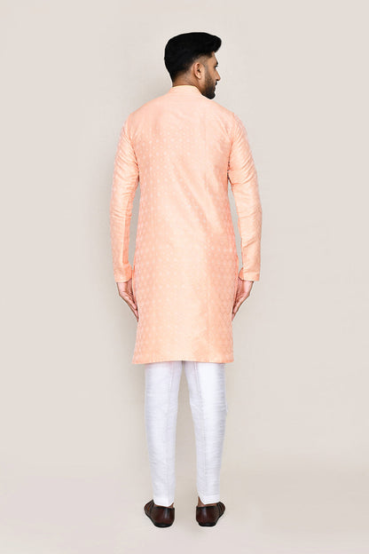 Peach Kurta with Straight Fit Pant