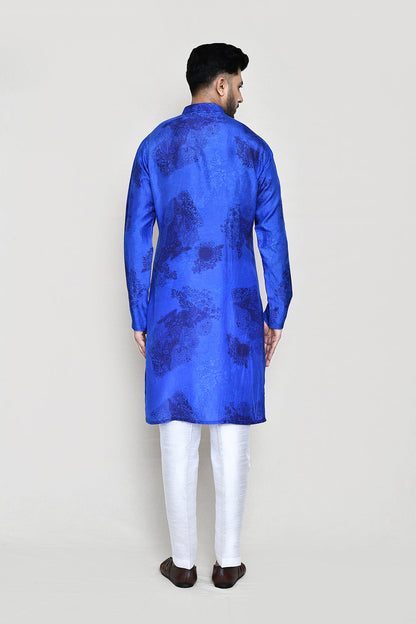 Royal Blue Kurta with Straight Fit Pant