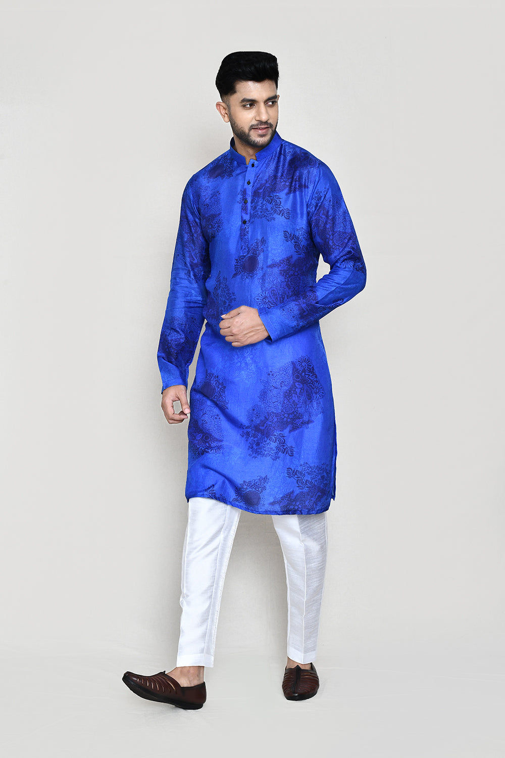 Royal Blue Kurta with Straight Fit Pant