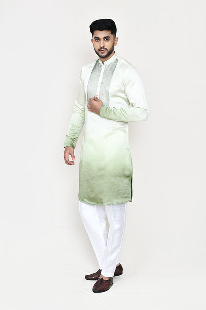 Pista Green Kurta with Straight Fit Pant