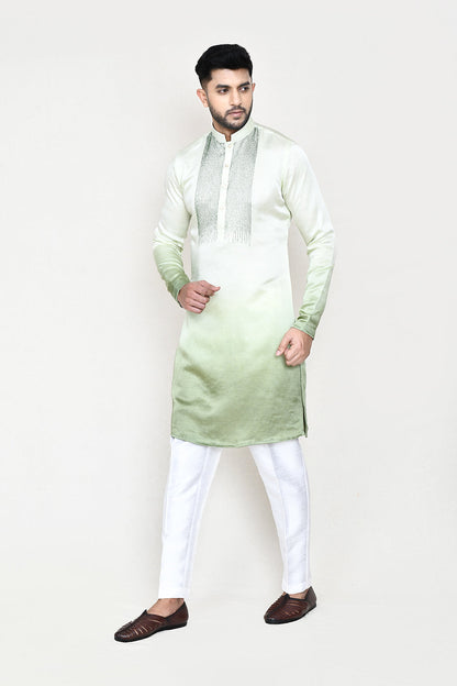 Pista Green Kurta with Straight Fit Pant