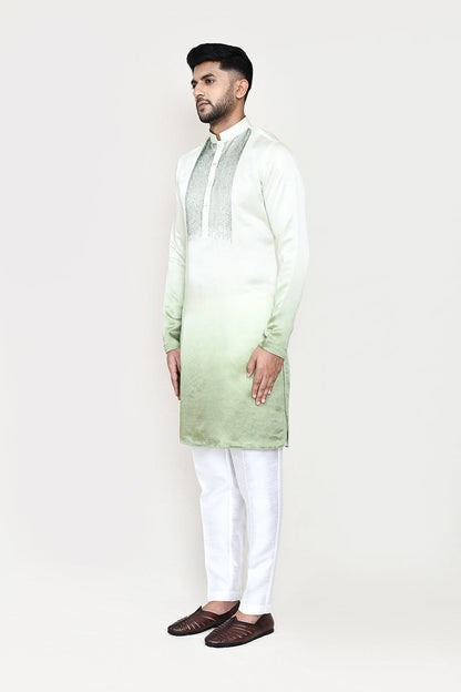Pista Green Kurta with Straight Fit Pant