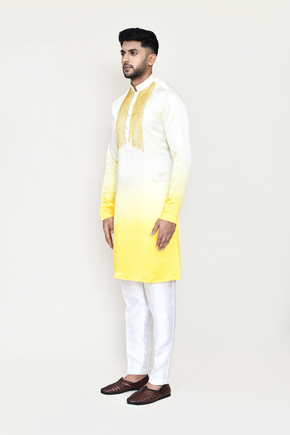Yellow Kurta with Straight Fit Pant