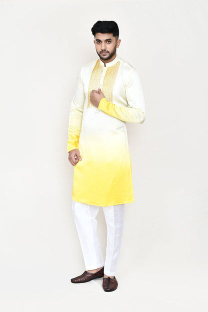 Yellow Kurta with Straight Fit Pant