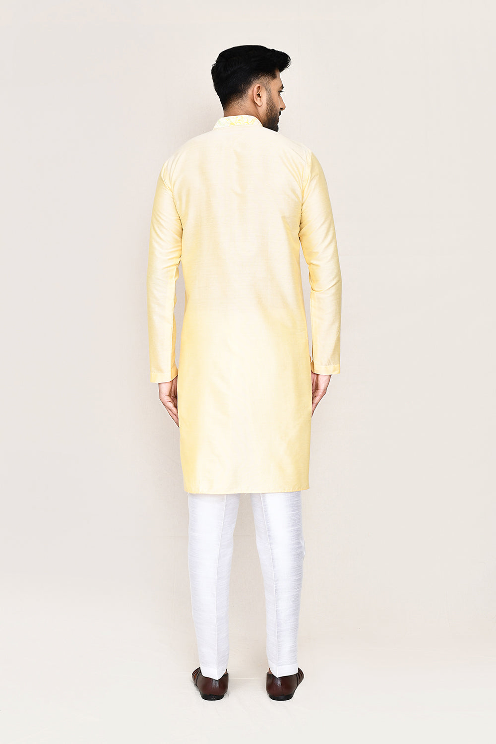 Cream Kurta with Straight Fit Pant