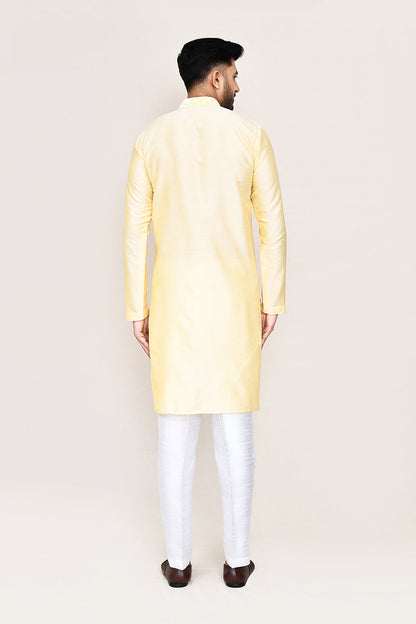 Cream Kurta with Straight Fit Pant