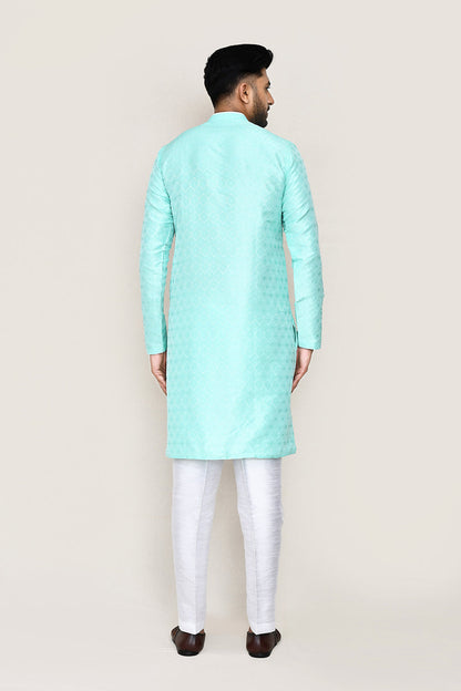 Ocean Green Kurta with Straight Fit Pant