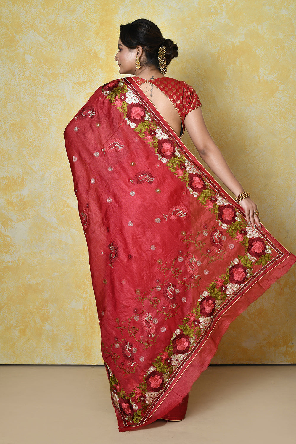 Red Banarasi Silk Saree