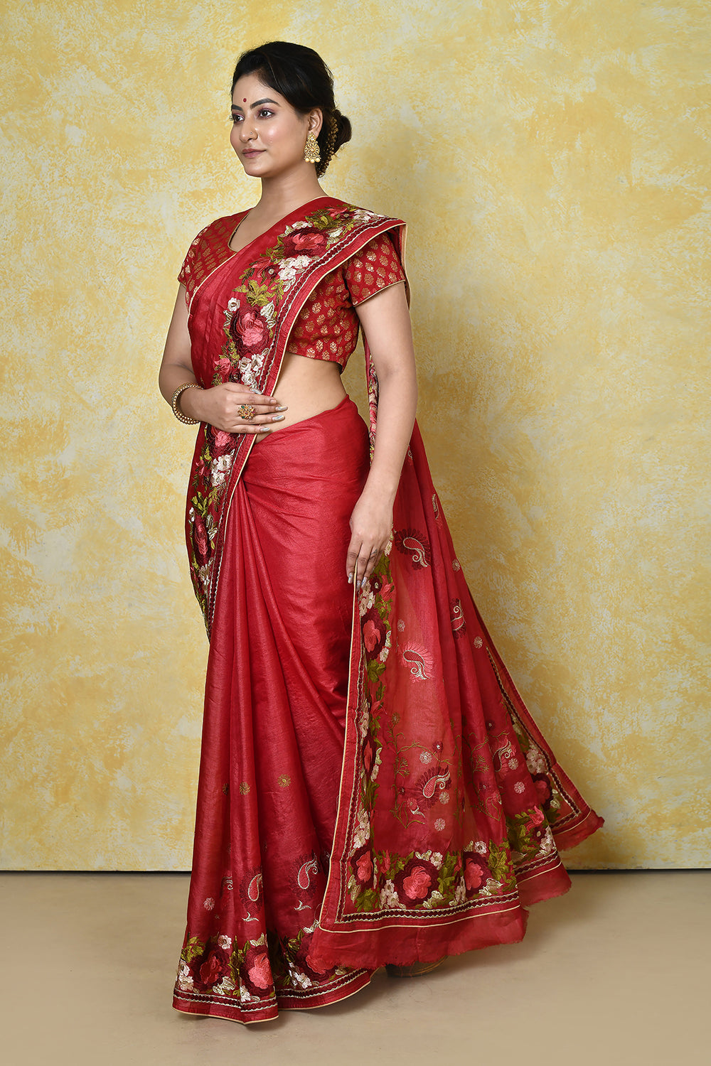 Red Banarasi Silk Saree