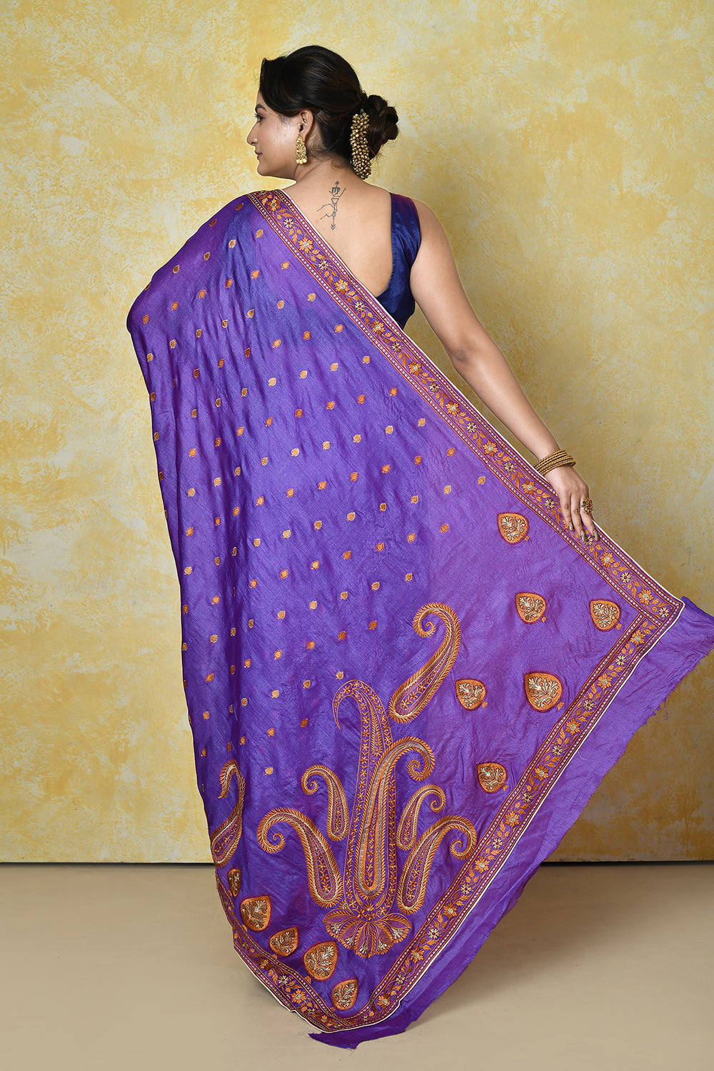 Mov Banarasi Silk Saree