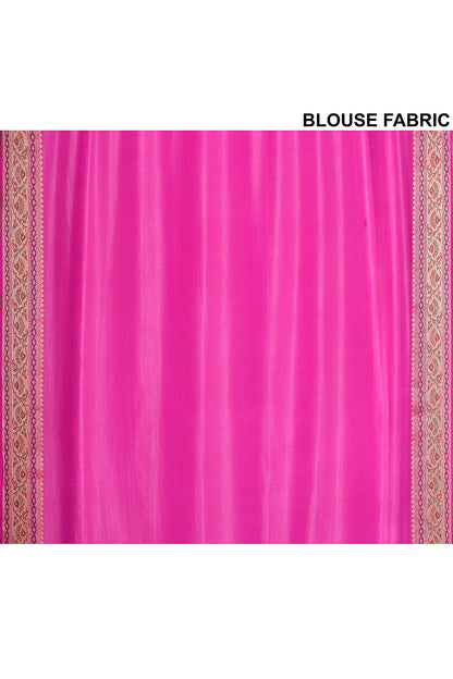 Pink Banarasi Silk Saree