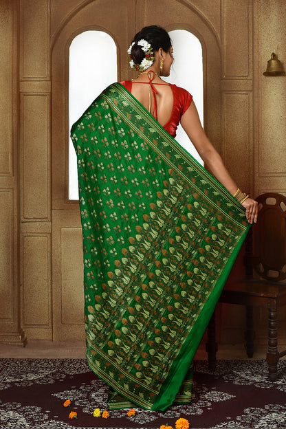 Green Banarasi Silk Saree