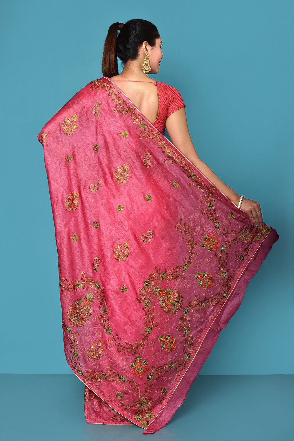 Strawbery Banarasi Silk Saree