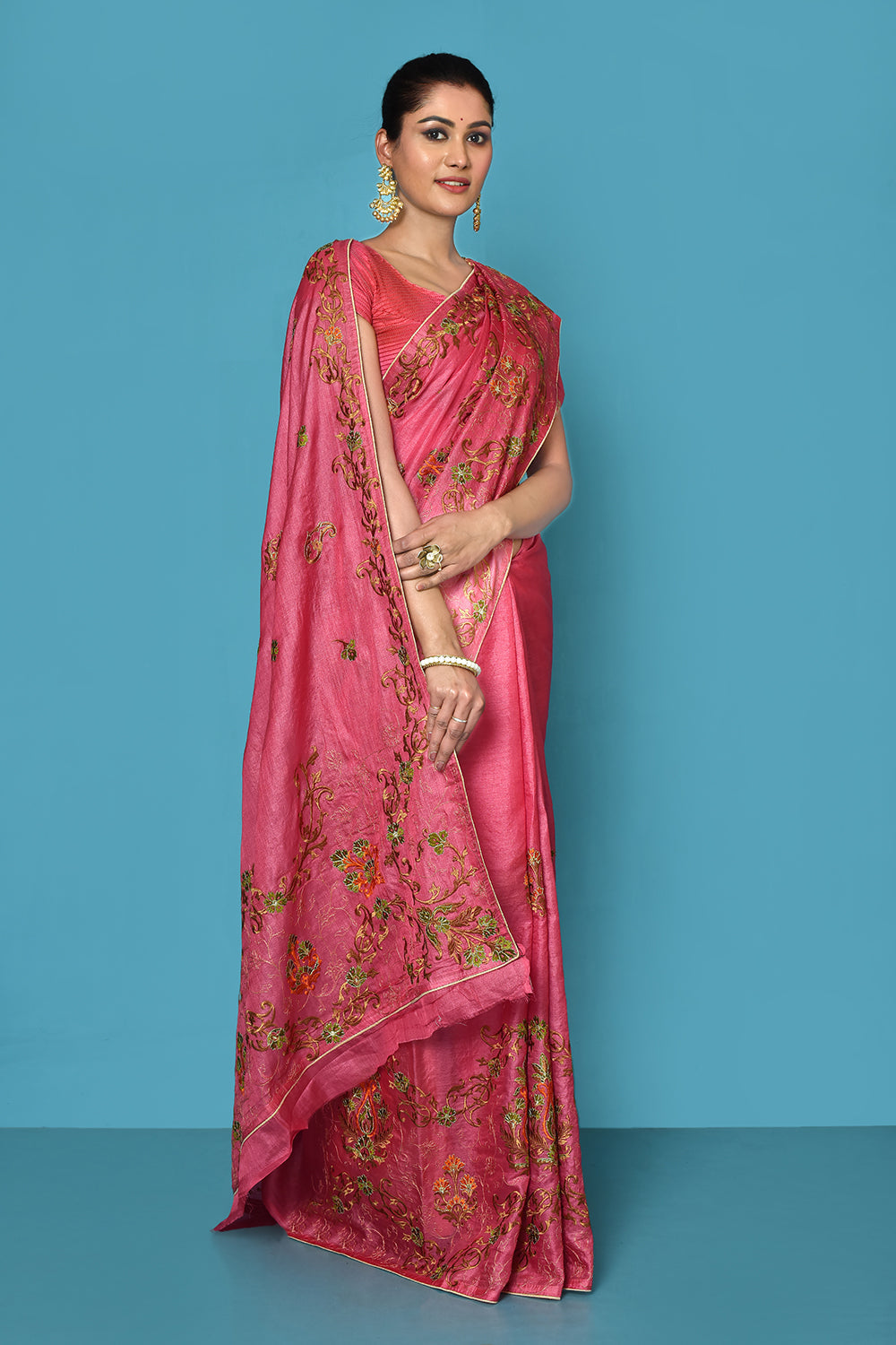Strawbery Banarasi Silk Saree