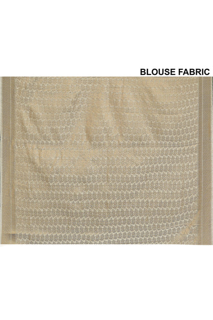 Off White Banarasi Silk Saree