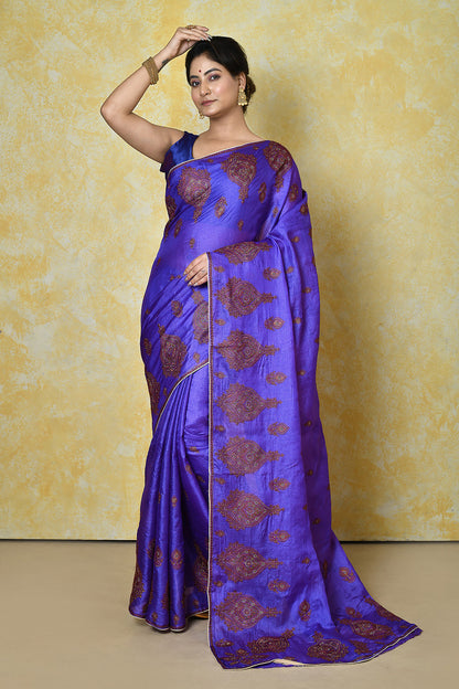 Mov Banarasi Silk Saree