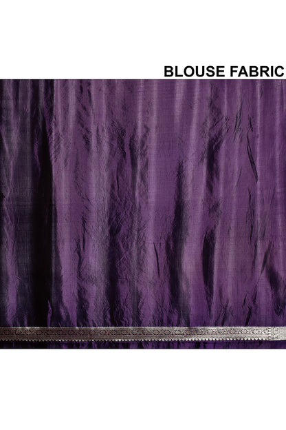 Mer Jenta Blue Banarasi Silk Saree